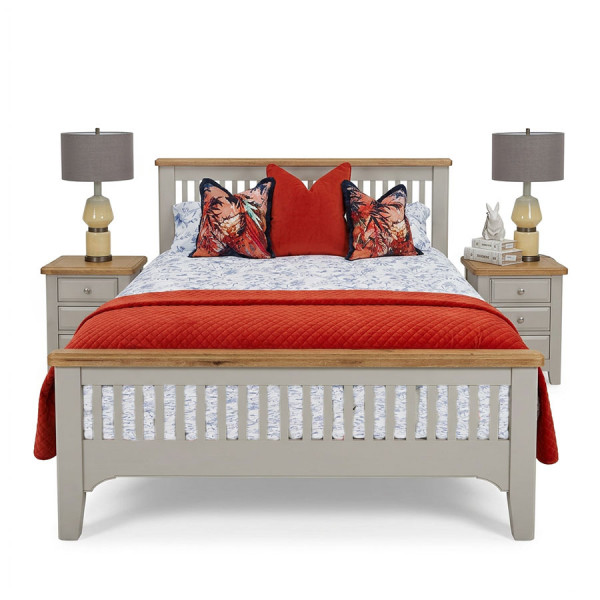 Leah Bedframe Grey/Oak
